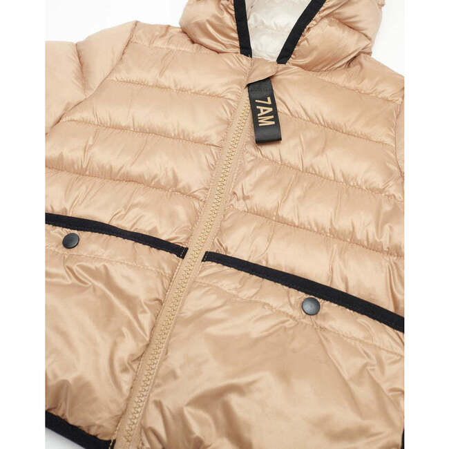 Roll Me Jacket, Tan Ecru - Puffers & Down Jackets - 5