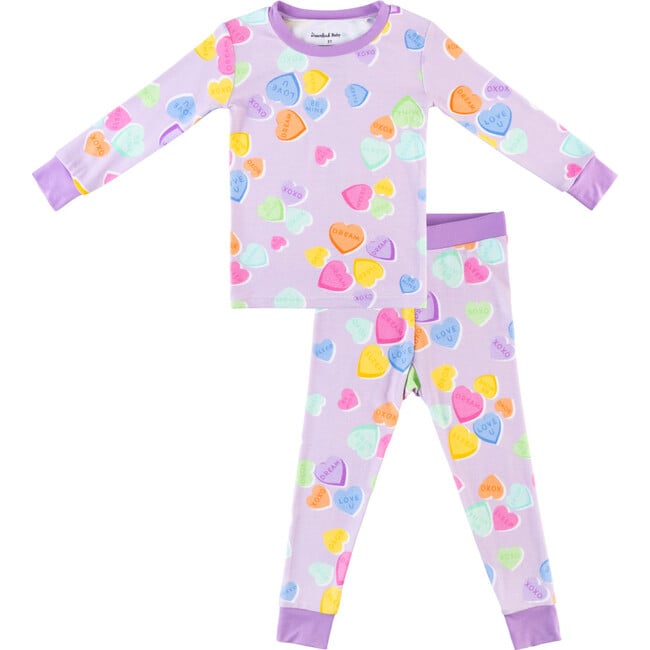 Toddler Bamboo Pajamas, Conversation Hearts