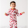 Toddler Bamboo Pajamas, Fire Truck Hearts - Pajamas - 2