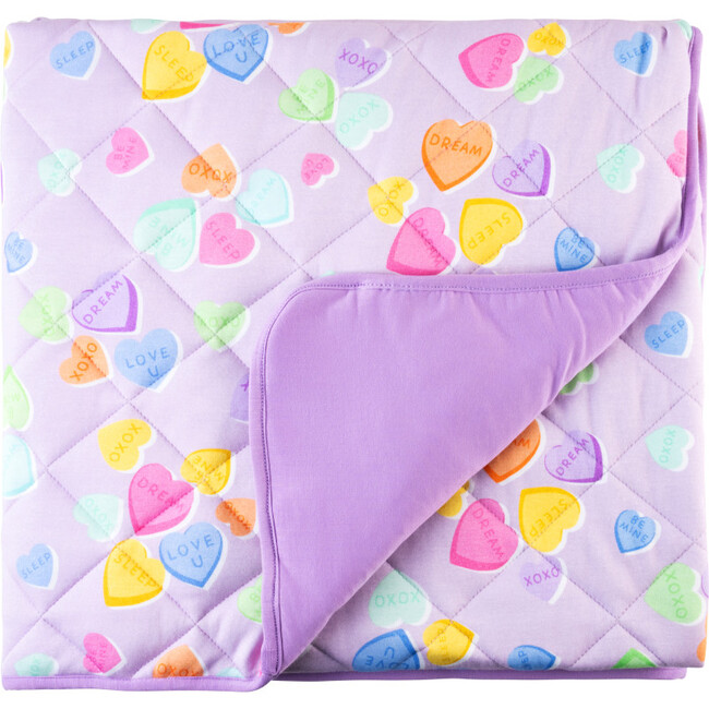 Toddler Bamboo Blanket, Conversation Hearts