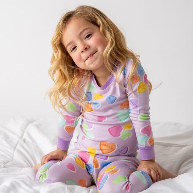 Toddler Bamboo Pajamas, Conversation Hearts - Pajamas - 2