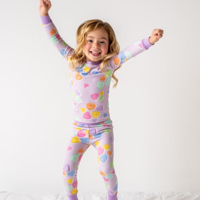 Toddler Bamboo Pajamas, Conversation Hearts - Pajamas - 3