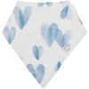 Dream Bandana Bib, Blue Hearts - Bibs - 1 - thumbnail