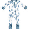 Baby Bamboo Pajamas w/ DreamCuffs®, Blue Hearts - Footie Pajamas - 1 - thumbnail