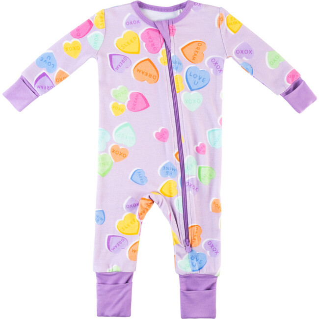 Baby Bamboo Pajamas w/ DreamCuffs®, Conversation Hearts