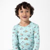 Valentines Pups Bamboo Kids Pajamas, Blue - Pajamas - 3