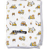 Love Trucks White Bamboo Blanket, White - Blankets - 1 - thumbnail