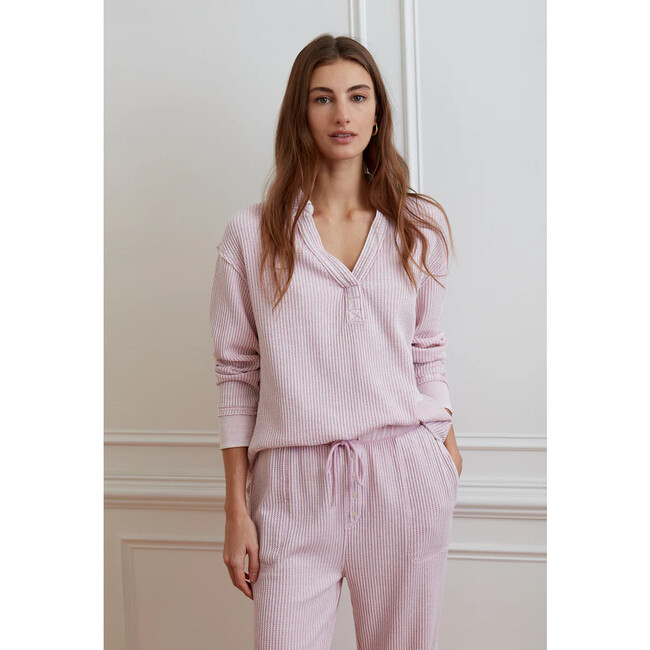 Women's Washed Hattie Top, Washed Fragrant Lilac - Loungewear - 2