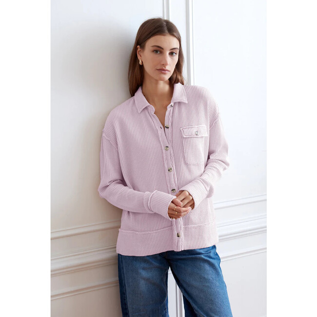 Women's Washed Montana Shirt, Washed Fragrant Lilac - Button Downs - 2