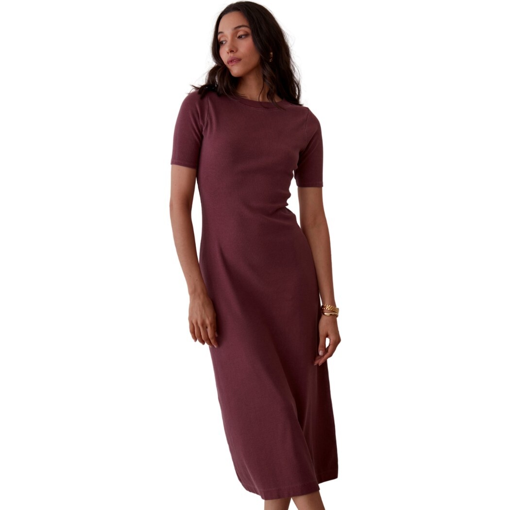 Women's Mia Dress, Tawny Port - Dresses - 1
