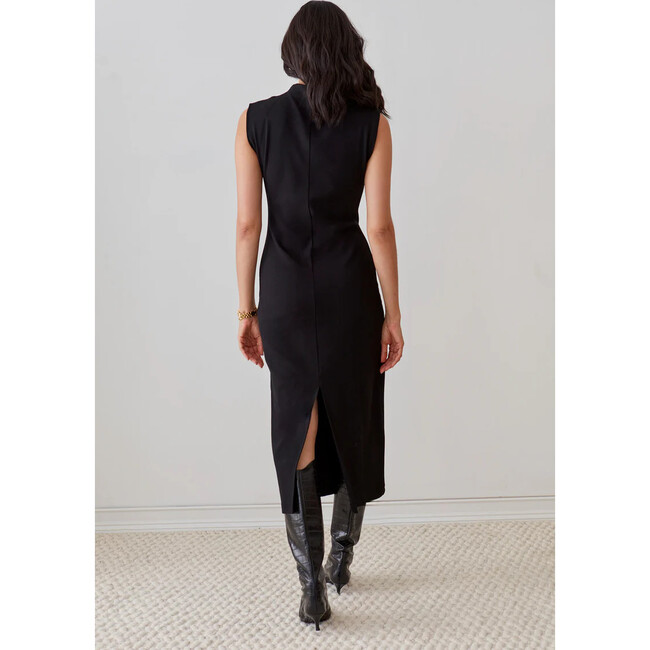 Women's Kennedy Dress, Deep Black - Dresses - 3