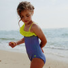 Flores Asymmetrical Printed One-Piece Swimsuit, Sunny Azulejos - One Pieces - 2