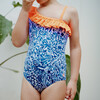 Girls Flores One-Piece, Electric Zebra - One Pieces - 2