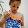 Girls Flores One-Piece, Electric Zebra - One Pieces - 3