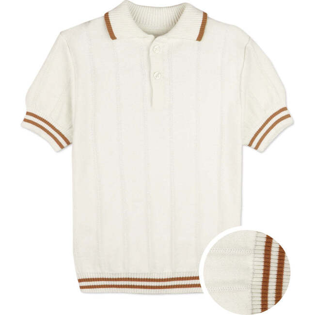 Zeke Polo Shirt With Contrast Details, White