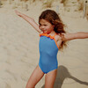 Java Straight Neck One-Piece Swimsuit, Sky Blue Azulejos - One Pieces - 2