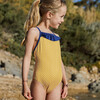 Java Straight Neck One-Piece Swimsuit, Yellow Olympe - One Pieces - 2