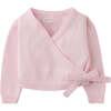 Baby Ophelia Wrap Cardigan, Pink - Cardigans - 1 - thumbnail