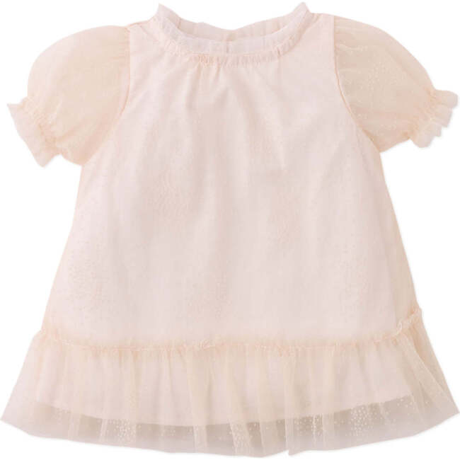 Baby Oksana Dress With Ruffles, Beige