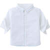 Baby Nolan With Contrast Stitch, White - Button Downs - 1 - thumbnail