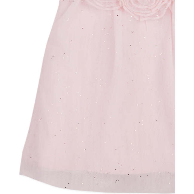 Baby Polina Shift Dress Rosegold With Corsages, Metallic - Dresses - 3