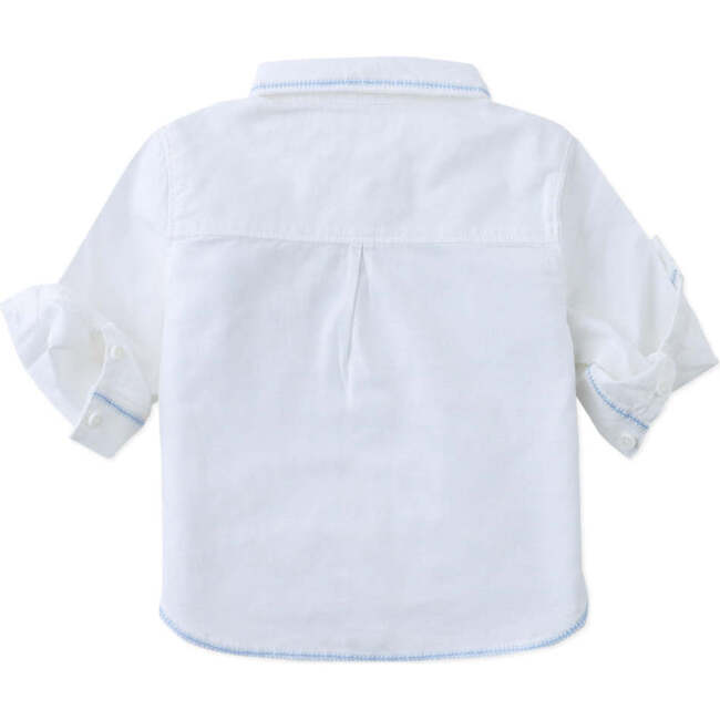 Baby Nolan With Contrast Stitch, White - Button Downs - 2