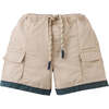 Baby Nate Utility Shorts, Beige - Shorts - 1 - thumbnail