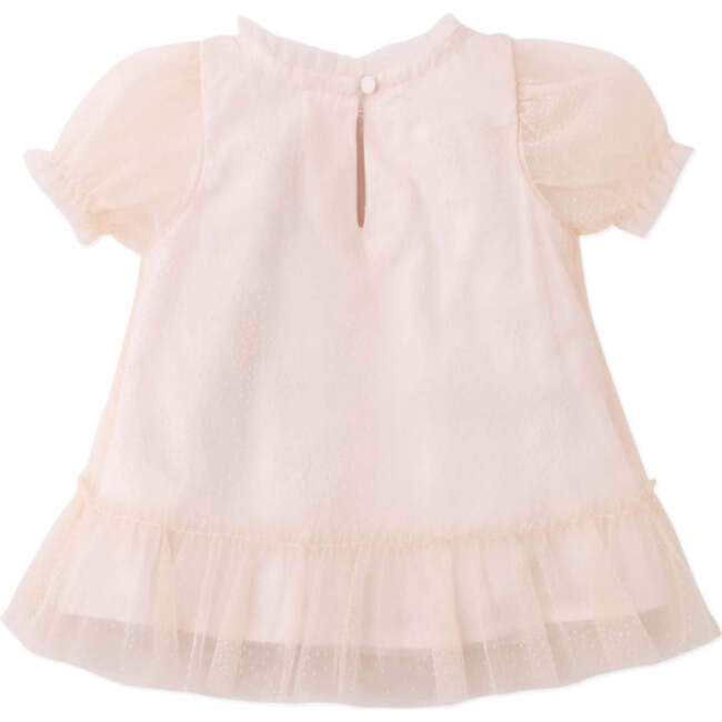 Baby Oksana Dress With Ruffles, Beige - Dresses - 4