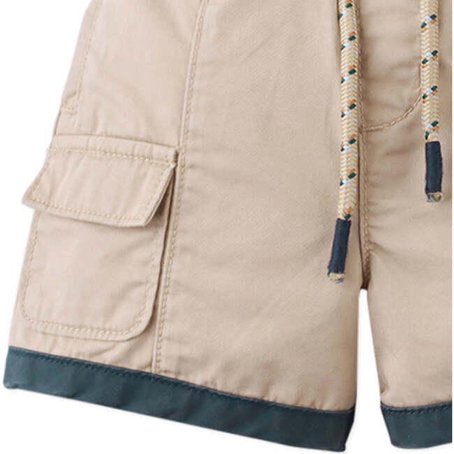 Baby Nate Utility Shorts, Beige - Shorts - 3