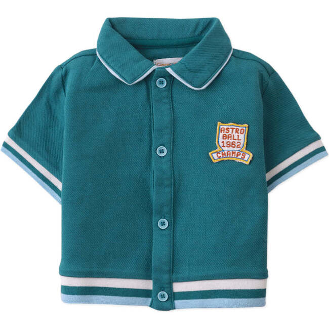 Baby Emman Button Down Polo, Green