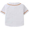 Baby Derek Baseball Shirt With Tiger Print, White - Button Downs - 2