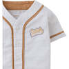 Baby Derek Baseball Shirt With Tiger Print, White - Button Downs - 3