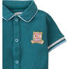 Baby Emman Button Down Polo, Green - Polo Shirts - 3