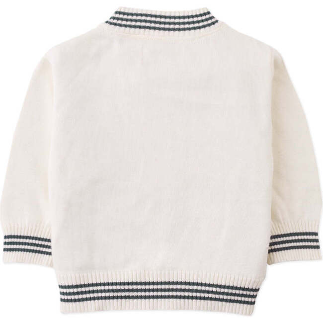 Baby Clyde Zipped Cardigan With Patch , Offwhite - Cardigans - 5