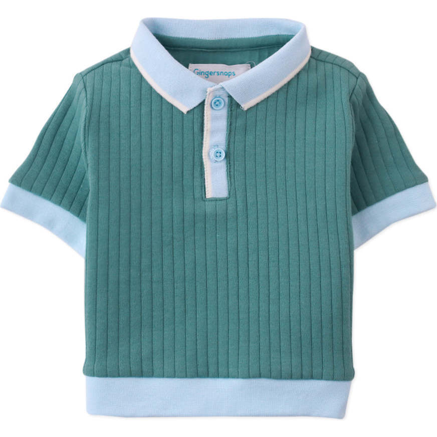 Baby Arthur Polo Shirt With Contrast Details, Green - Polo Shirts - 1