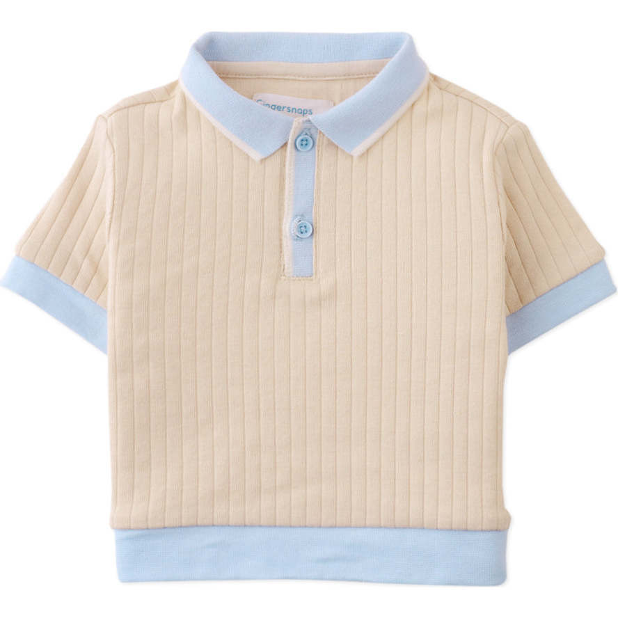Baby Arthur Polo Shirt With Contrast Details, Beige - Polo Shirts - 1