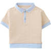 Baby Arthur Polo Shirt With Contrast Details, Beige - Polo Shirts - 1 - thumbnail