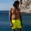 Men's Trawangan Swim Trunk, Neon Yellow - Swim Trunks - 4