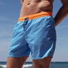 Men's Trawangan Swim Trunk, Sky Blue Azulejos - Swim Trunks - 4