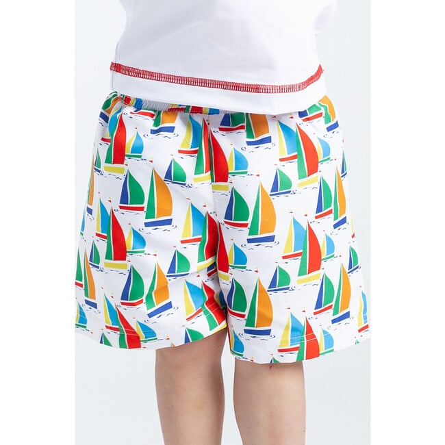 Sailboat Print Swim Trunk - Swim Trunks - 2