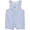 Stripe Linen-Look Shortall With Airplanes - Rompers - 1 - thumbnail