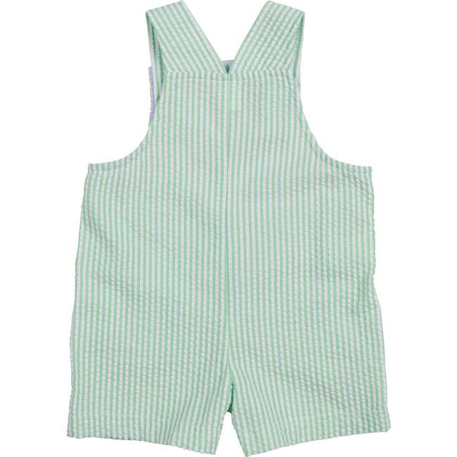 Seersucker Shortall With Skateboarding Gator - Rompers - 3