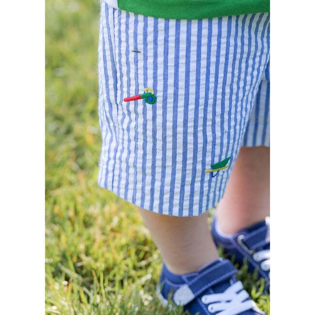 Seersucker Short W/Embroidered Lawn Tools - Shorts - 2