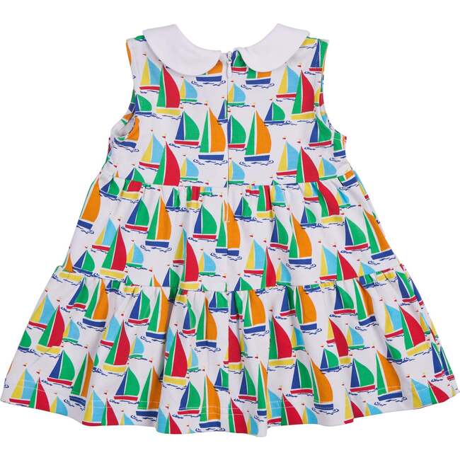 Sailboat Print Tiered Dress - Dresses - 3