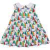 Sailboat Print Tiered Dress - Dresses - 3