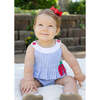 Seersucker Romper With Ladybug - Rompers - 2