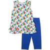 Sailboat Print Tunic with Capri Leggings Set - Mixed Apparel Set - 1 - thumbnail