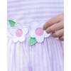 Linen-Look Stripe Dress With Flowers - Dresses - 4