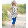 Sailboat Print Tunic with Capri Leggings Set - Mixed Apparel Set - 2