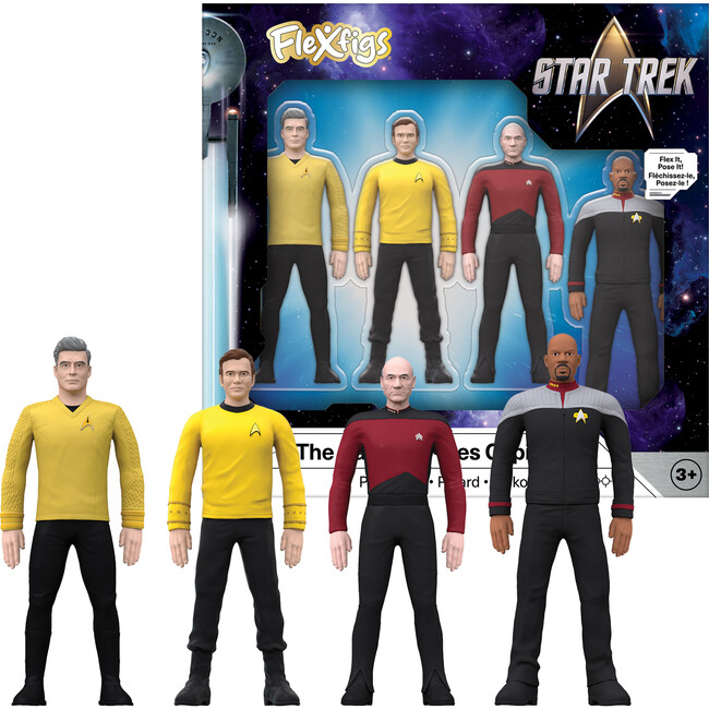 FleXfigs: Star Trek Captains - 4 Character Pack - Role Play Toys - 2